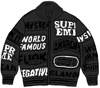 Supreme HYSTERIC GLAMOUR Sweater Resleting Logo Hitam Buy Supreme HYSTERIC GLAMOUR Sweater Resleting Logo Hitam