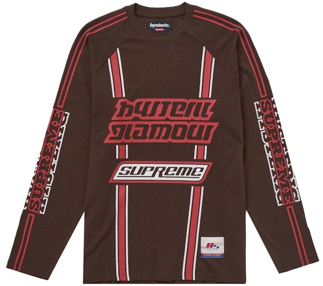 supreme-hysteric-glamour-mesh-l-s-top-brown