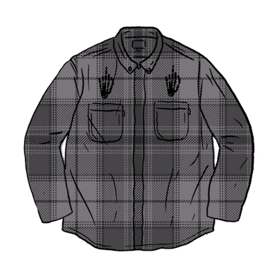 Supreme HYSTERIC GLAMOUR Plaid Flannel Shirt Black
