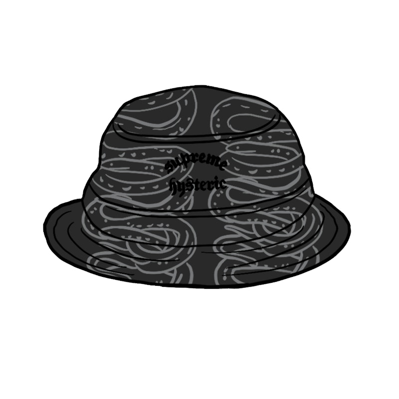 Buy Supreme HYSTERIC GLAMOUR 蛇纹黑色牛仔帽