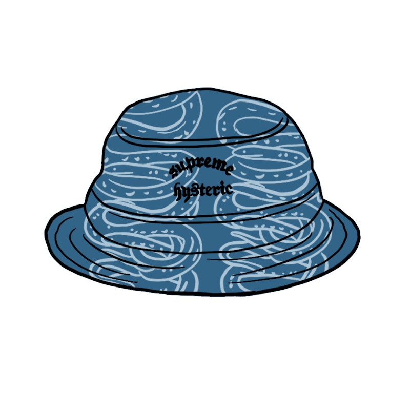 Buy Supreme HYSTERIC GLAMOUR Snake Denim Crusher Biru