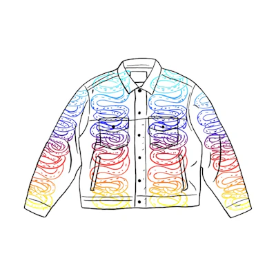Supreme HYSTERIC GLAMOUR Snake Denim Trucker Jacket White