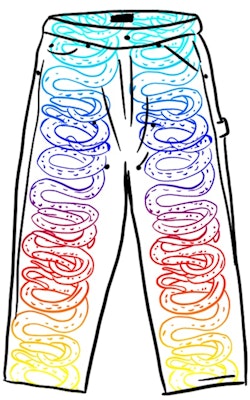 Buy Supreme HYSTERIC GLAMOUR Snake Double Knee Denim Painter Pant White Novelship