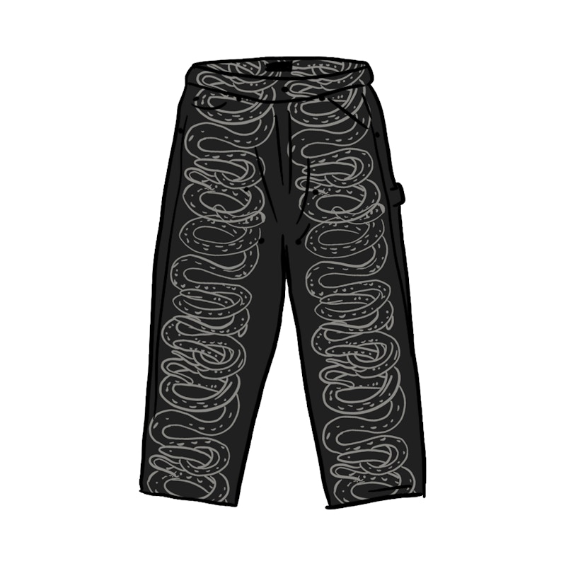 Buy Supreme HYSTERIC GLAMOUR Snake Double Knee Denim Painter Pant