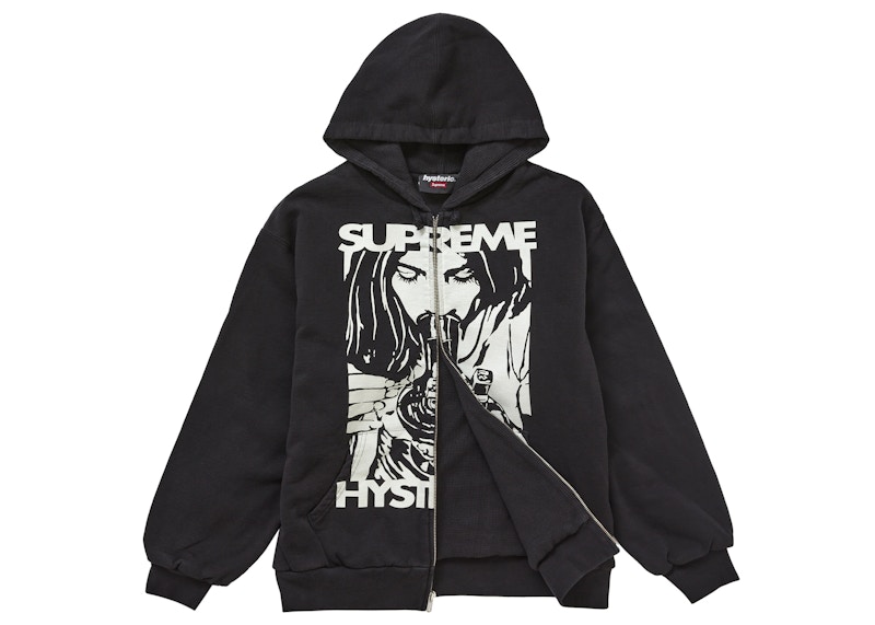 Order Supreme Hysteric Glamour Jaket Hoodie Zip Thermal Lined Hitam
