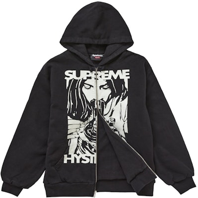 Supreme Hysteric Glamour Jaket Hoodie Zip Thermal Lined Hitam Order Supreme Hysteric Glamour Jaket Hoodie Zip Thermal Lined Hitam