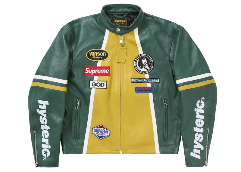 Buy Supreme Hysteric Glamour Vanson Leather Jacket Green