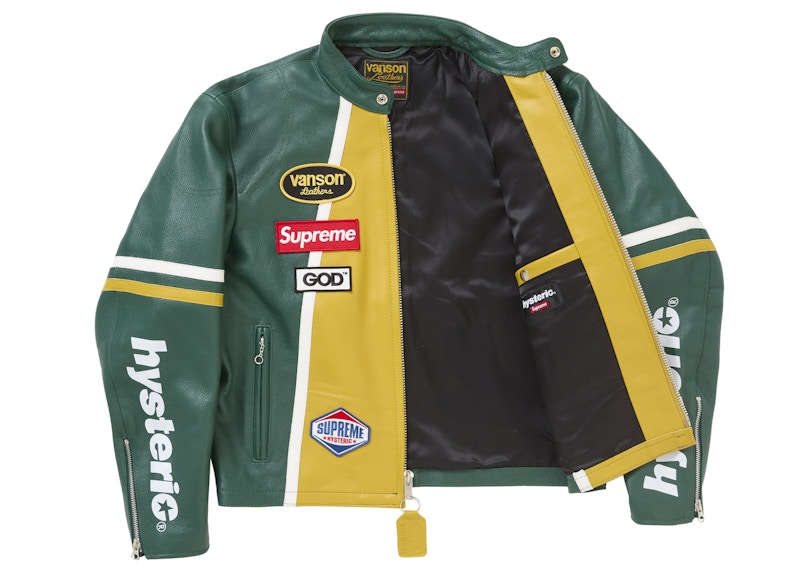 Order Supreme Hysteric Glamour Vanson Leather Jacket Green