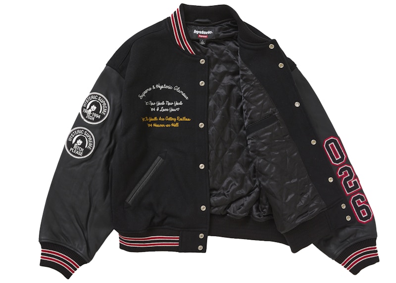 Order シュプリーム ヒステリックグラマー バーシティジャケット ブラック