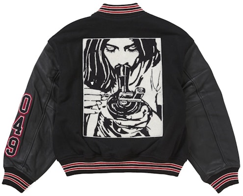 シュプリーム ヒステリックグラマー バーシティジャケット ブラック Lookbook シュプリーム ヒステリックグラマー バーシティジャケット ブラック