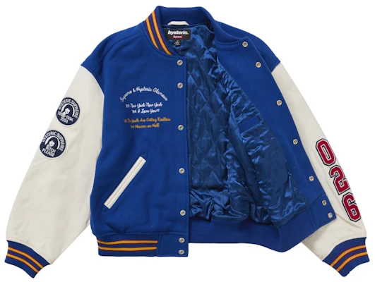 Supreme Hysteric Glamour Varsity Jacket Blue Order Supreme Hysteric Glamour Varsity Jacket Blue