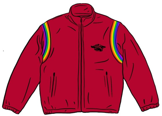 Supreme HYSTERIC GLAMOUR 灰尘红色天鹅绒运动夹克 Buy Supreme HYSTERIC GLAMOUR 灰尘红色天鹅绒运动夹克