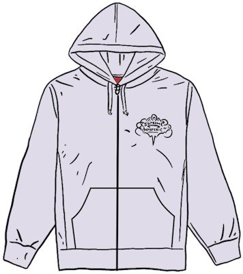 Buy Supreme HYSTERIC GLAMOUR Zip Up Hooded Sweatshirt Ash Grey Novelship