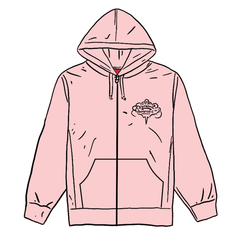 トップス Supreme Small Box Zip Up Light Pink XXL SUPREME】 Small Box Zip Up Hooded Sweatshirt Light Pink (Supreme