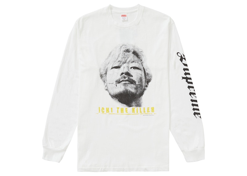 Buy Supreme 市川The Killer长袖白色T恤