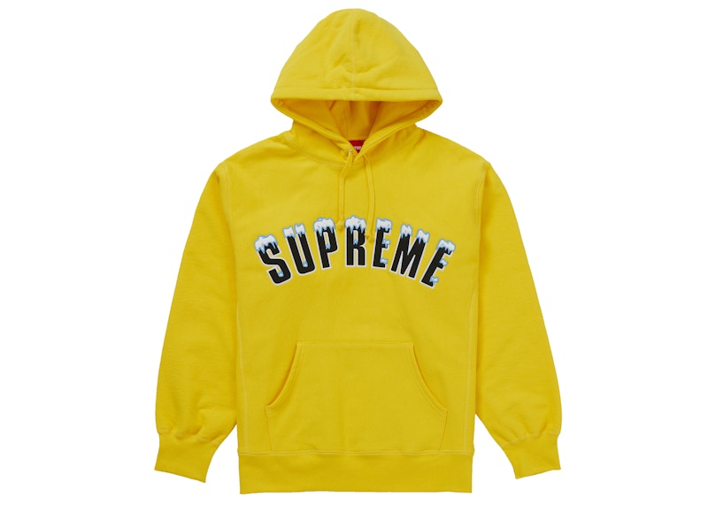 Supreme Icy Arc Hooded Sweatshirt Yellow