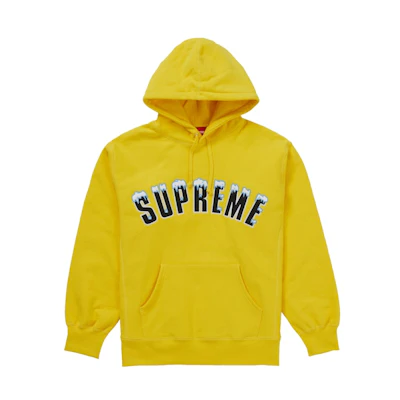 Supreme Icy Arc Hooded Sweatshirt Yellow