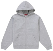 Supreme IDGAF Zip Up Hooded Sweatshirt Heather Grey Supreme IDGAF Zip Up Hooded Sweatshirt Heather Grey