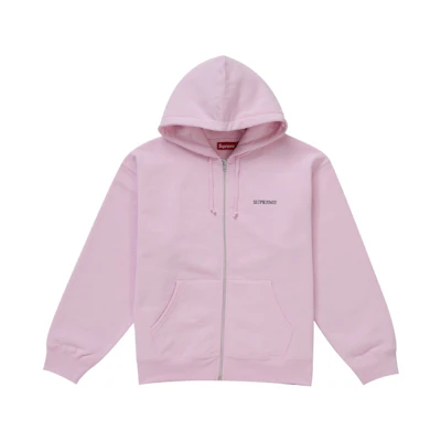 Supreme IDGAF Zip Up Hooded Sweatshirt Pink