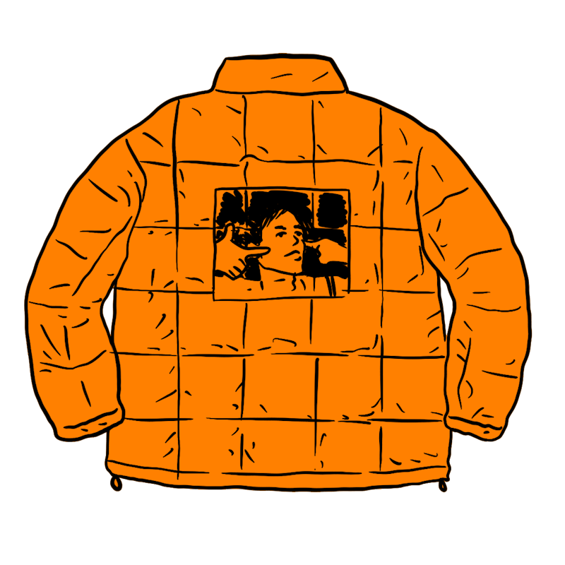 Supreme Iggy Pop Puffy Jacket Orange
