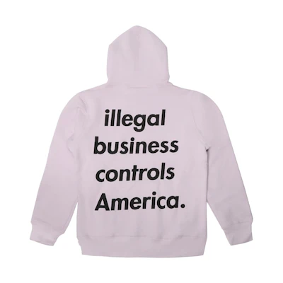 Supreme Illegal Business Hooded Sweatshirt Light Purple