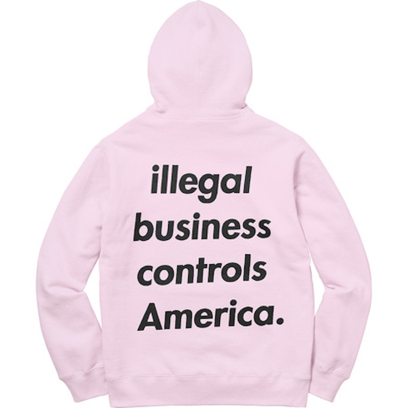 Order Sudadera Supreme Illegal Business con Capucha Lila Claro
