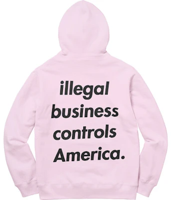 Sudadera Supreme Illegal Business con Capucha Lila Claro Order Sudadera Supreme Illegal Business con Capucha Lila Claro