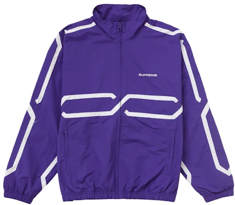 Supreme 镶嵌链条紫色运动夹克 Buy Supreme 镶嵌链条紫色运动夹克