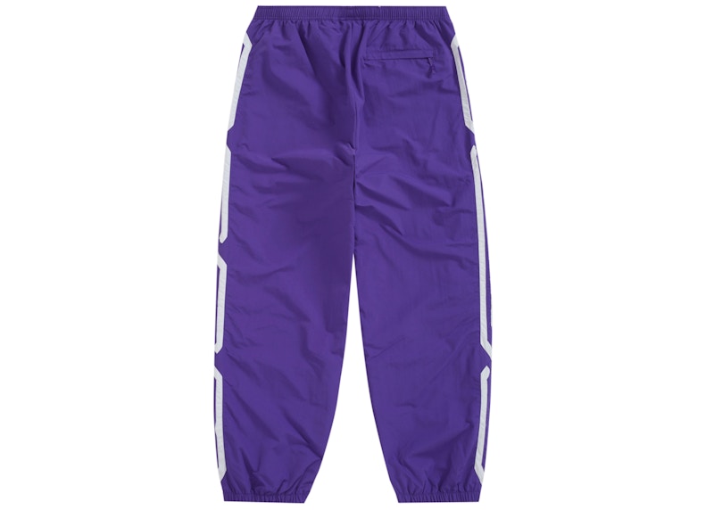 Order Supreme Logo拼接運動長褲 紫色