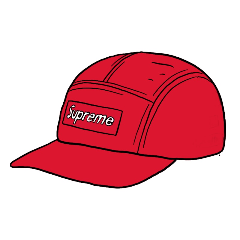 Supreme Inset Logo Camp Cap Red