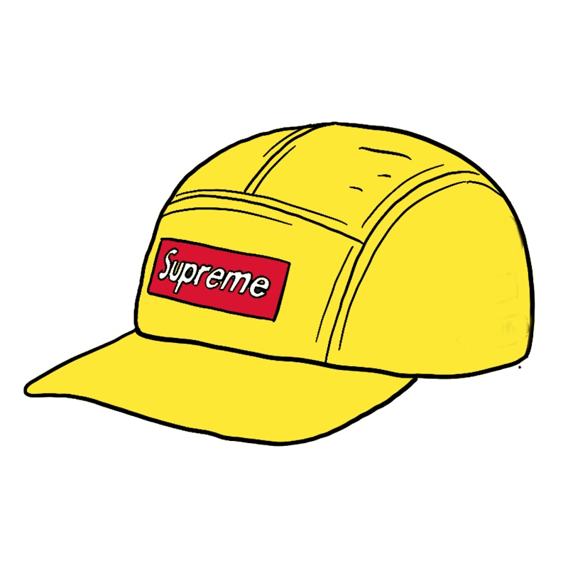 Supreme Inset Logo Camp Cap Yellow