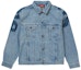 Buy Supreme Inset Logo Denim Trucker Jacket Washed Blue