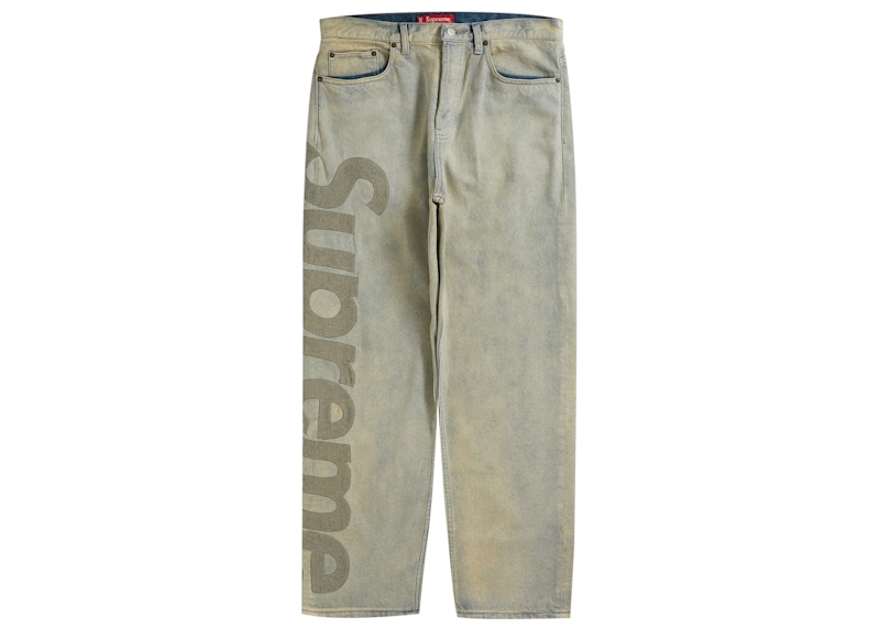 Supreme Inset Logo Jean Dirty