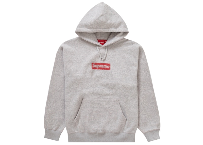 Buy Sudadera con Capucha Supreme Inside Out Box Logo Gris Jaspeado