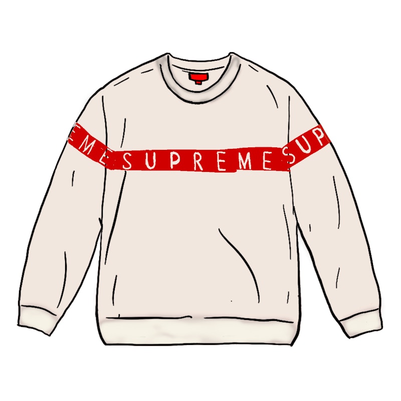 Buy Supreme Sweater Logo Inside Out Putih