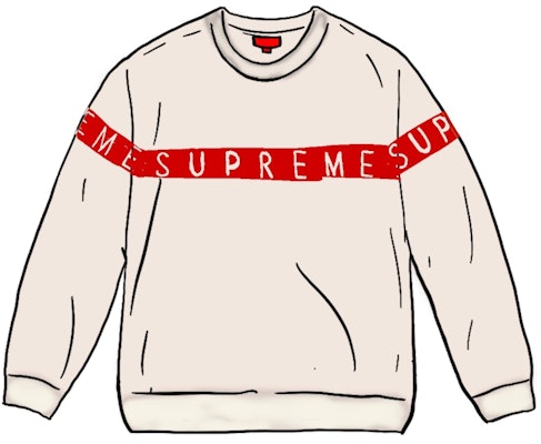 Supreme Sweater Logo Inside Out Putih Buy Supreme Sweater Logo Inside Out Putih