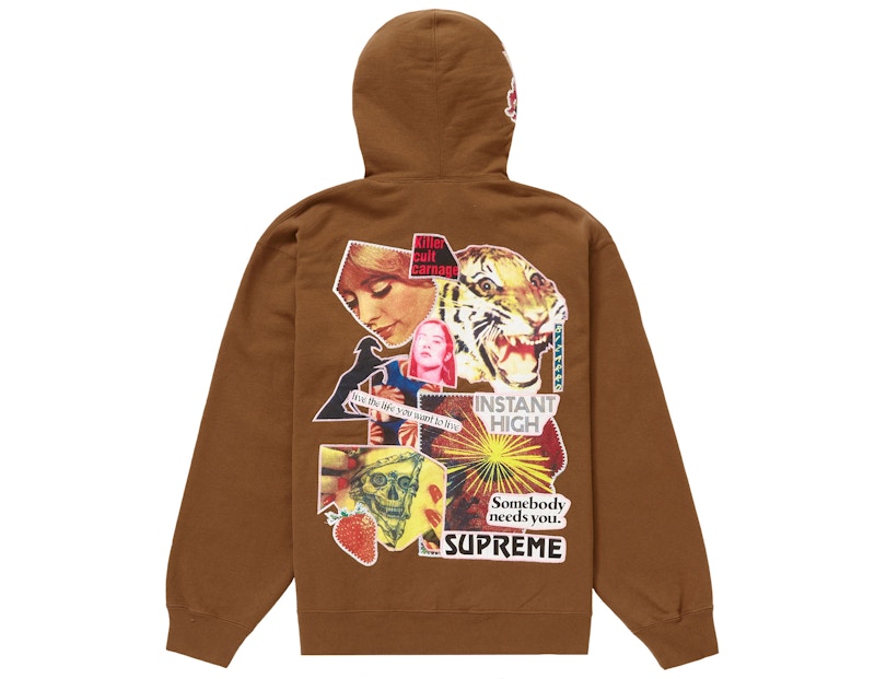 Supreme Instant High Patches Hooded Sweatshirt 'Brown' 圖 2