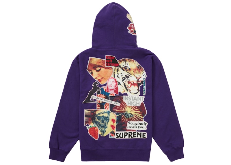 Supreme Instant High Patches Hooded Sweatshirt 'Purple' 圖 2