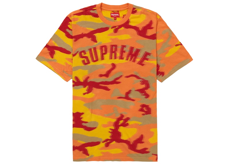 Supreme Intarsia Camo S/S Top Orange Camo (FW21)