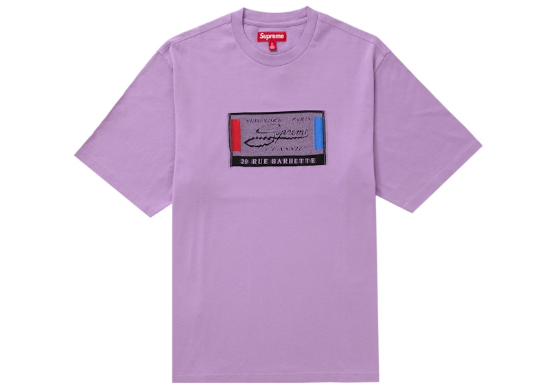 Supreme Intarsia Label S/S Top Purple