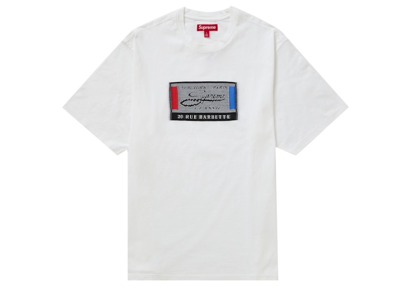 Supreme Intarsia Label S/S Top White