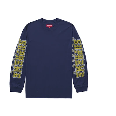 Supreme Intarsia Sleeve L/S Top (FW25) Navy