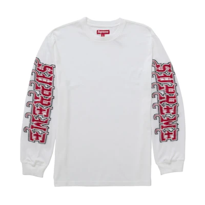 Supreme Intarsia Sleeve L/S Top (FW25) White