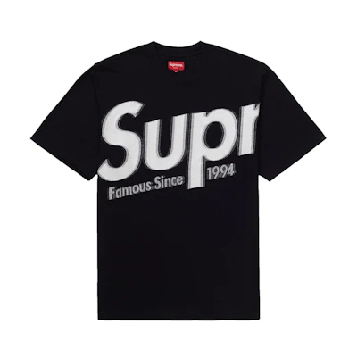 Supreme Intarsia Spellout S/S Top Black