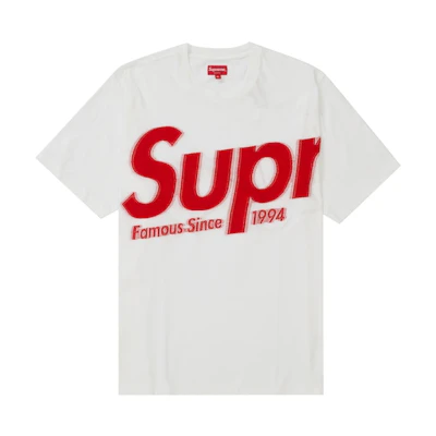 Supreme Intarsia Spellout S/S Top White