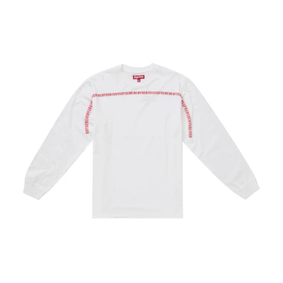 Supreme Intarsia Stripe L/S Top White