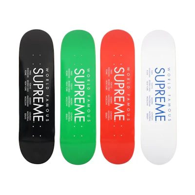 Supreme International Skateboard Deck Black/Green/Red/White Set