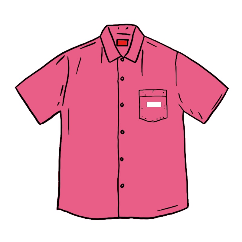 Buy Camisa Supreme Invert Denim Manga Corta Magenta.