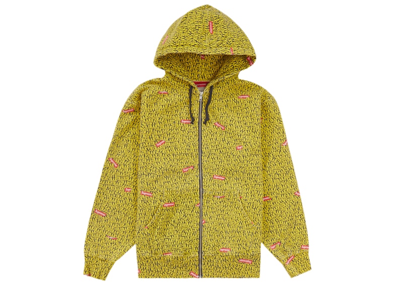 Supreme IRAK Zip Up Hooded Sweatshirt Yellow
