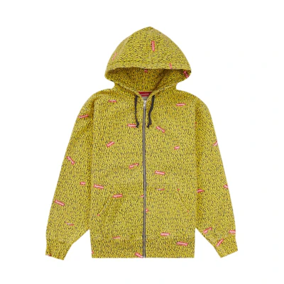 Supreme IRAK Zip Up Hooded Sweatshirt Yellow
